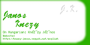 janos knezy business card